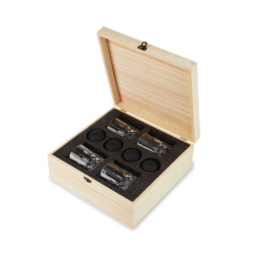 Viski Admiral 8-Piece Crystal Tumbler & Ice Sphere Box Set in Clear  product