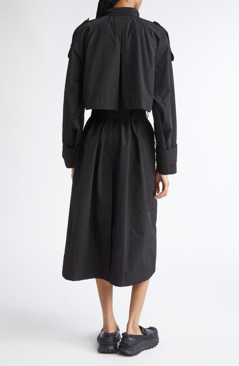 Moncler Trevoux Trench Coat, Alternate, color, Black