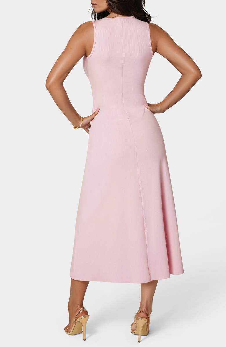 bebe Ribbed A-Line Maxi Tank Dress, Alternate, color, Pink