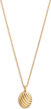 Nordstrom Demi Fine Textured Locket Necklace