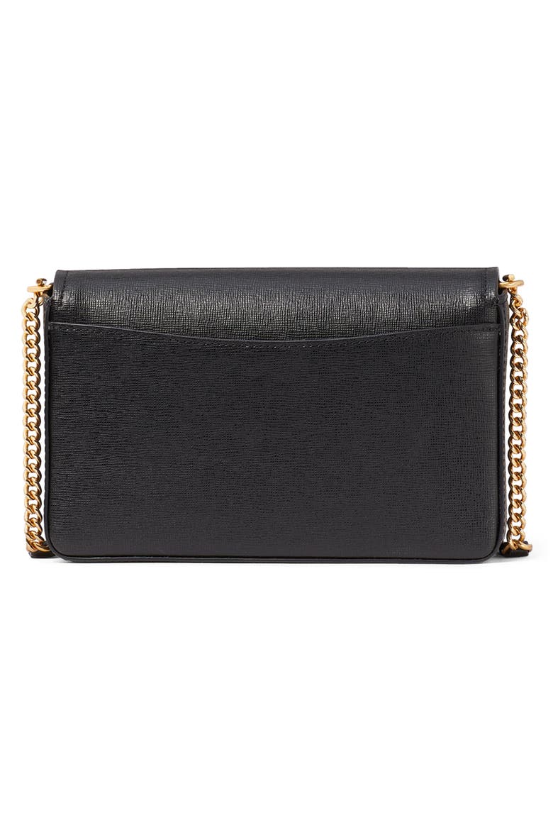 morgan leather wallet on a chain, Alternate, color, BLACK
