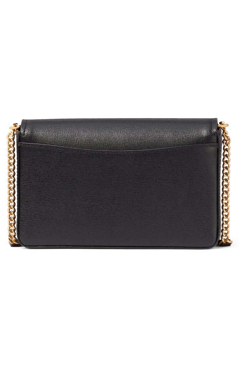 Kate Spade New York morgan leather wallet on a chain, Alternate, color, Black