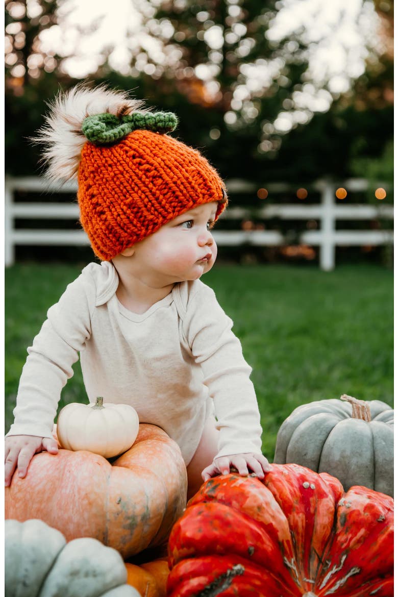 Pumpkin Beanie, Alternate, color, PUMPKIN