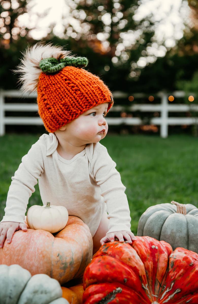 PINE + POPPY Pumpkin Beanie, Alternate, color, 