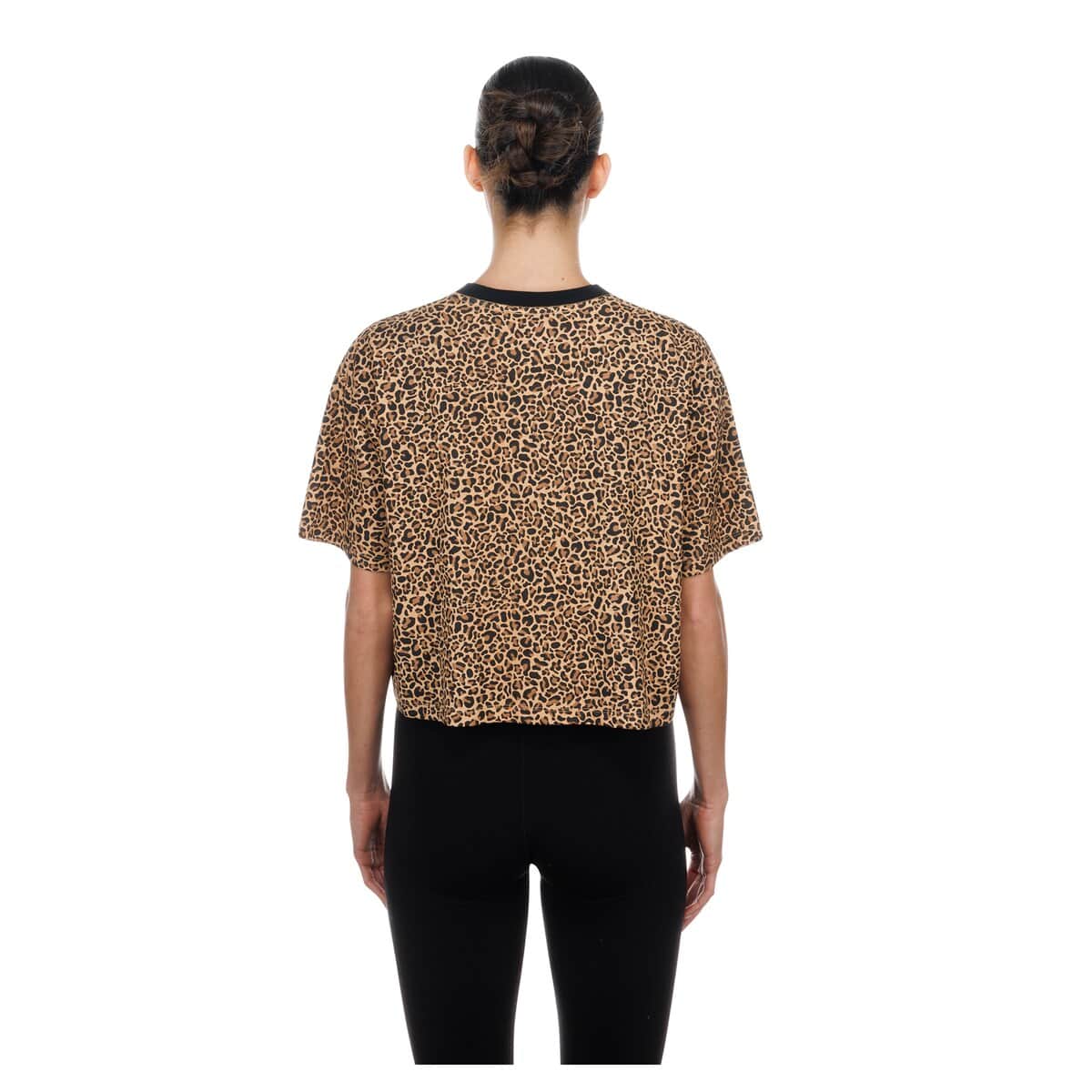Women's New Era  Brown Washington Commanders Mom & Me Leopard Boxy Cropped T-Shirt - image 2