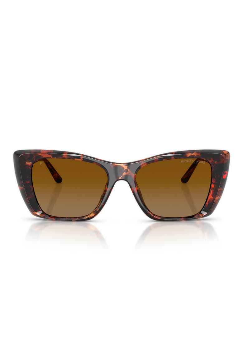 Tokyo 53mm Polarized Gradient Square Sunglasses, Main, color, LUGGAGE TORTOISE / BROWN