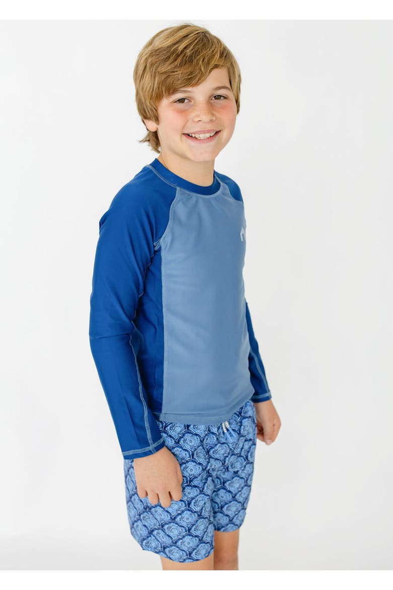 Boys Long Sleeve Rashguard, Alternate, color, Blue