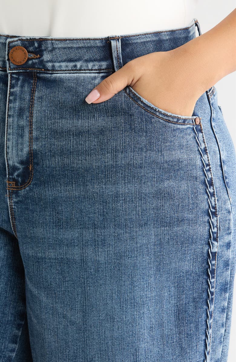 Wit & Wisdom Gracie Skyrise Double Side Seam Wide Leg Jeans, Alternate, color, Blue Artisanal