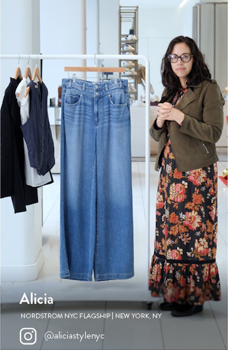 Portia Double Waistband Wide Leg Jeans, sales video thumbnail