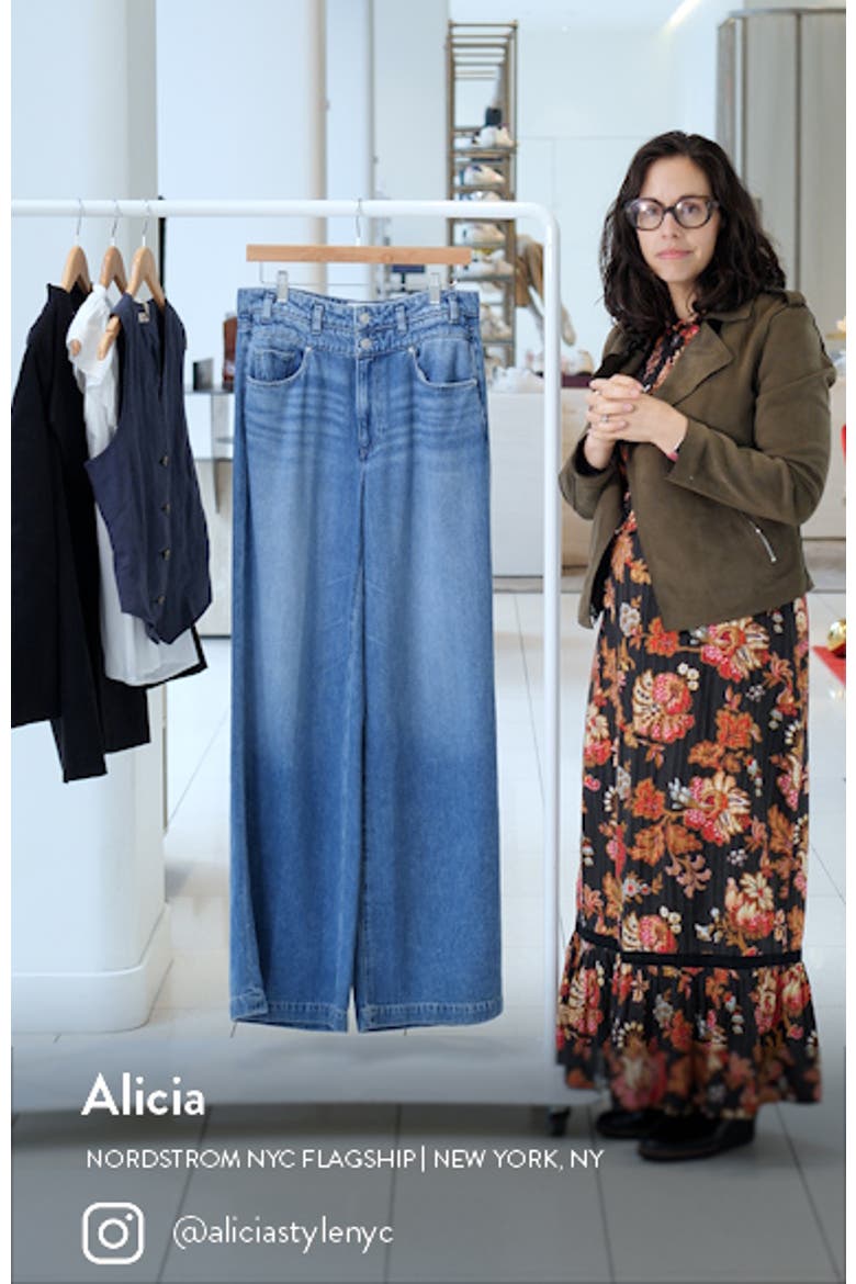Portia Double Waistband Wide Leg Jeans video