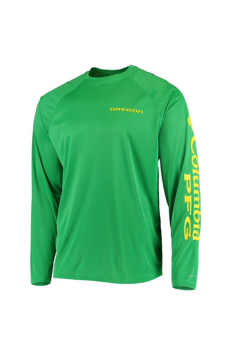 Columbia Men's Columbia Green Oregon Ducks Terminal Tackle Omni-Shade Raglan Long Sleeve T-Shirt, Alternate, color, Green