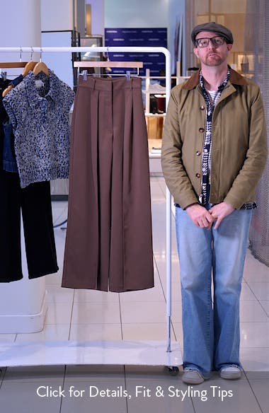 Topshop Pleated Volume Wide Leg Pants (Women) | Nordstromrack