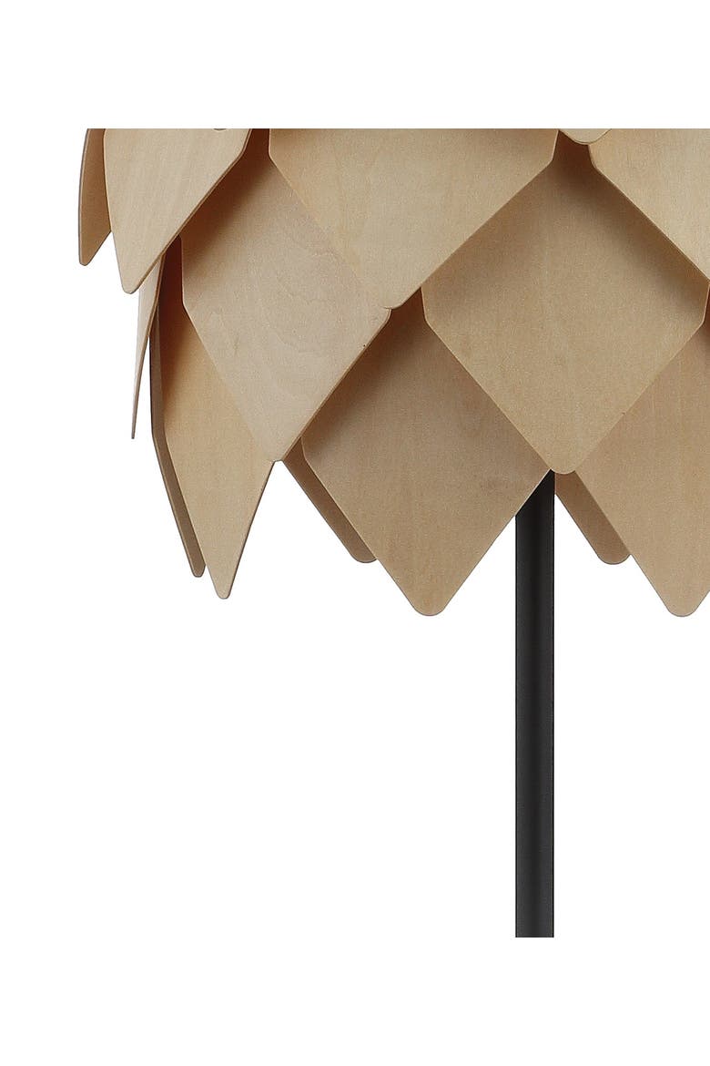 Simon 20.5" Pinecone Wood/Metal LED Table Lamp, Natural/Black, Alternate, color, Natural/Black