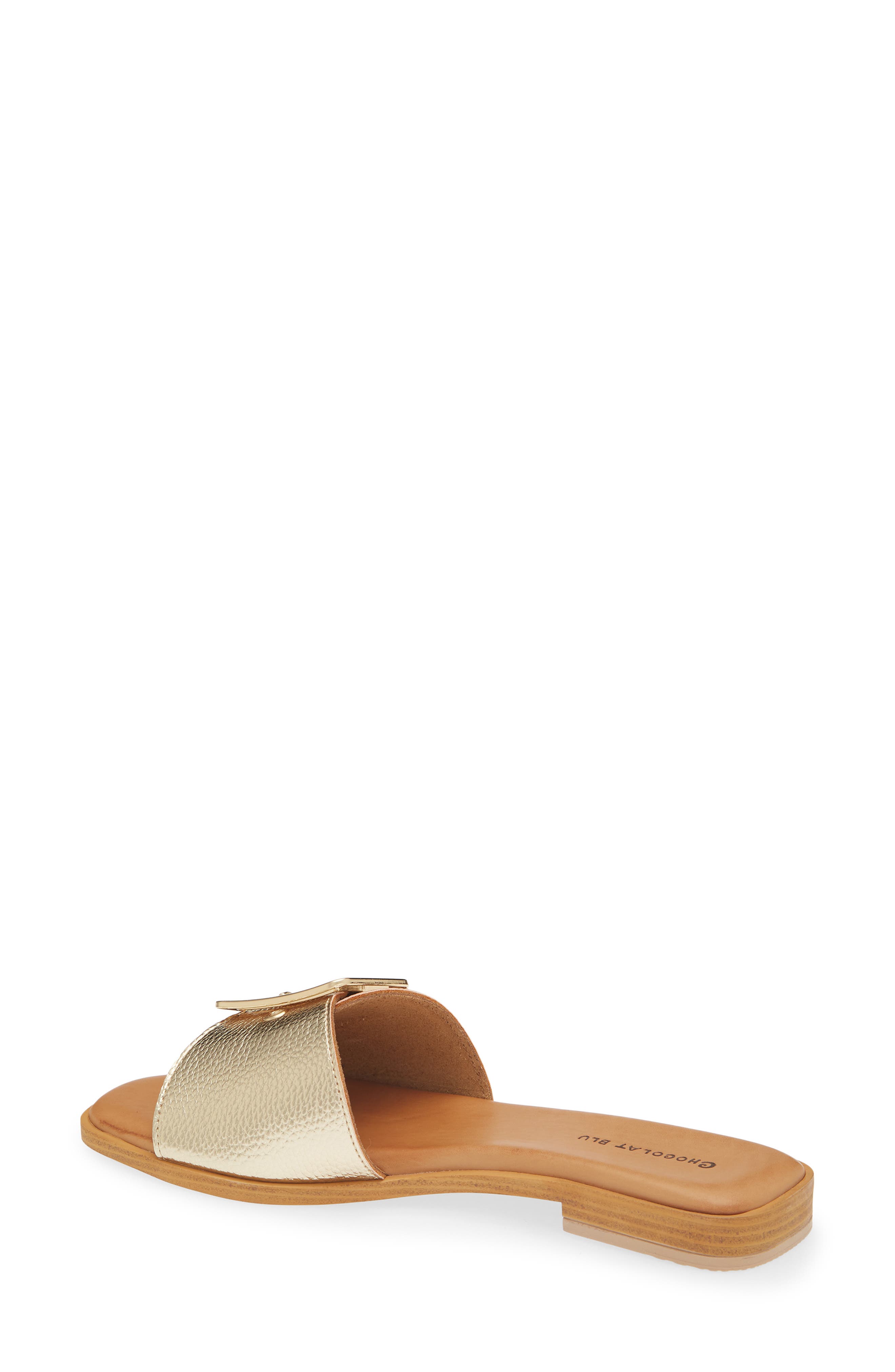 Bari Slide Sandal, Alternate, color, GOLD LEATHER