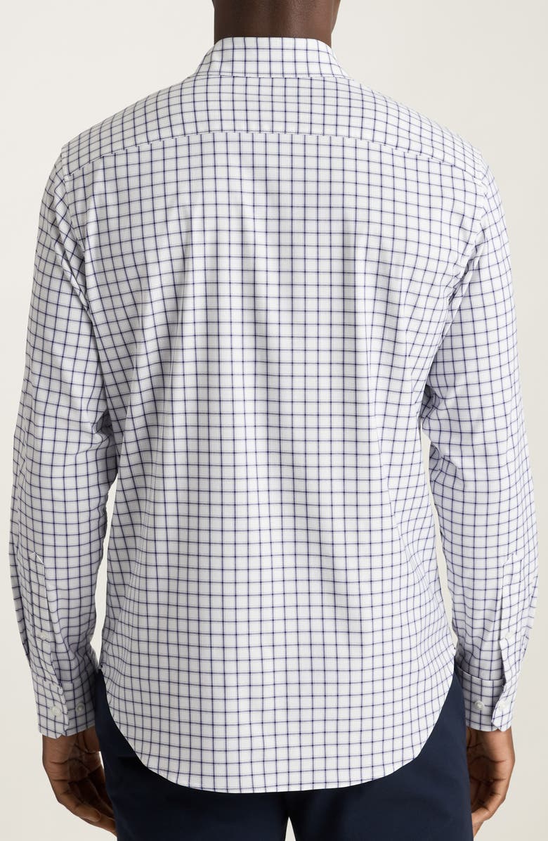Bonobos Tech Slim Fit Solid Button-Up Shirt, Alternate, color, Horden Check - Blue Depths