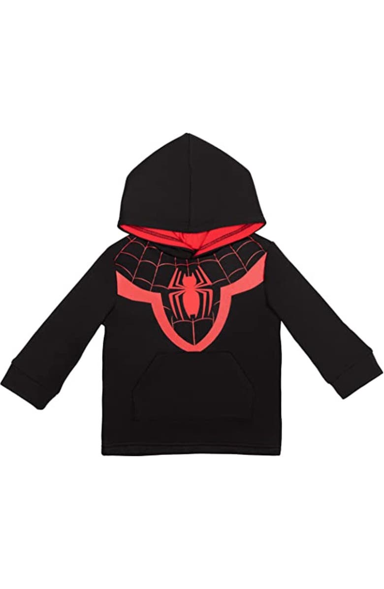 Marvel Cosplay Pullover Hoodie, Alternate, color, Miles Morales Black Black