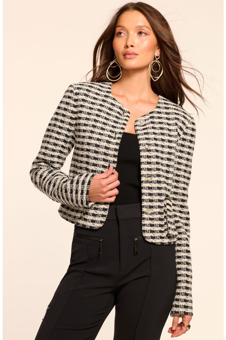 Thomas Metallic Check Jacket, Alternate, color, BLACK GINGHAM