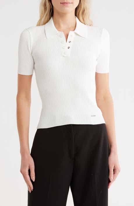 JASON WU Ribbed Polo Sweater