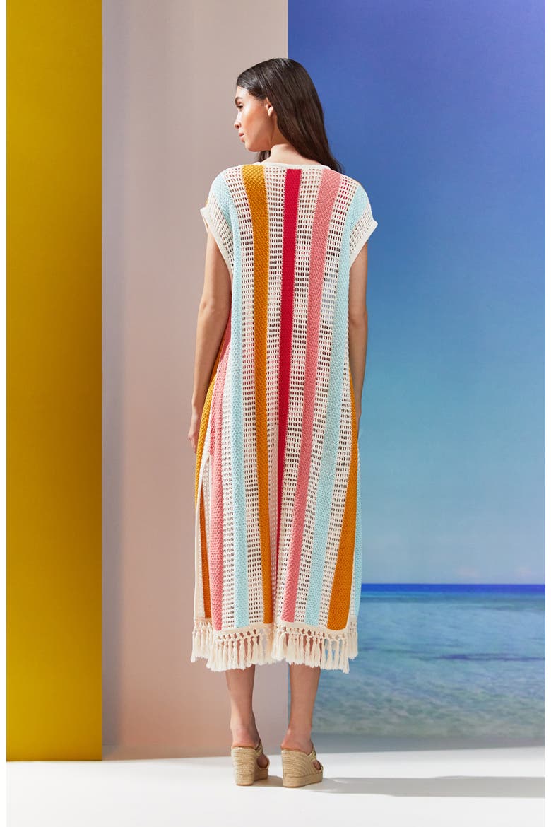 Amelia Cover-Up Duster, Alternate, color, WHITE MULTI