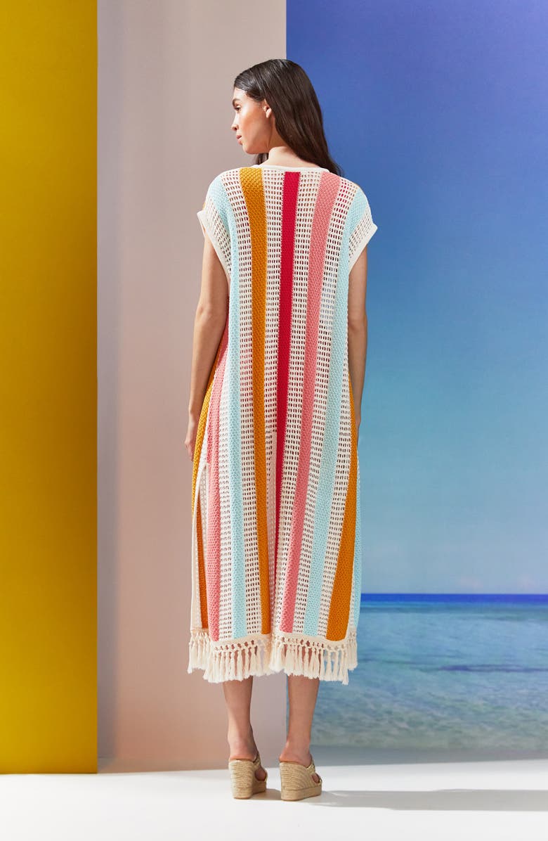 LK Bennett Amelia Cover-Up Duster, Alternate, color, White Multi