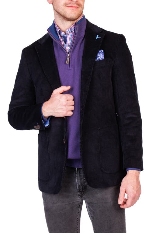 Tailorbyrd Modern Fit Solid Fine Wale Corduroy Sport Coat In Blue