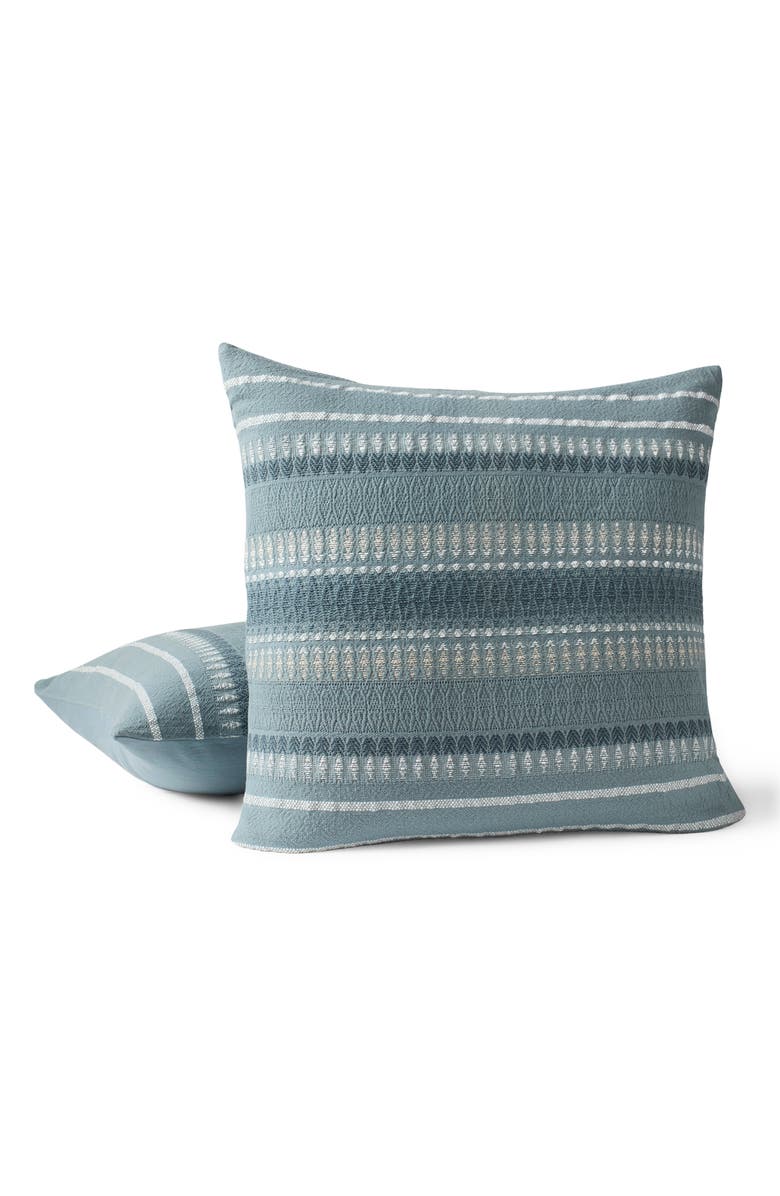 Coyuchi Lost Coast Organic Cotton Throw Pillow Cover, Main, color, Lagoon