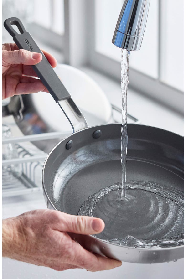 x Bobby Flay PFAS-Free Nonstick Stainless Steel 12" Frypan with Lid, Alternate, color, STAINLESS STEEL
