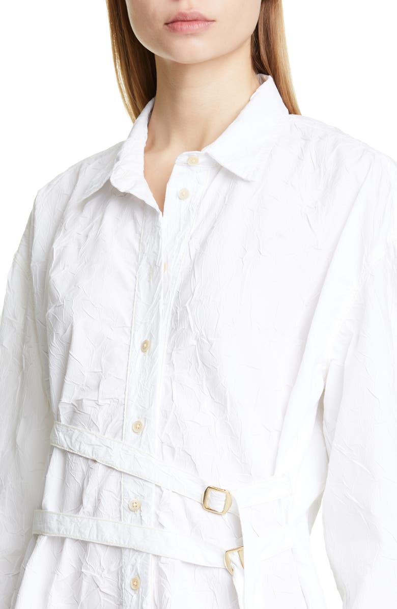 Sies Marjan Long Sleeve Crinkled Poplin Shirtdress, Alternate, color, 