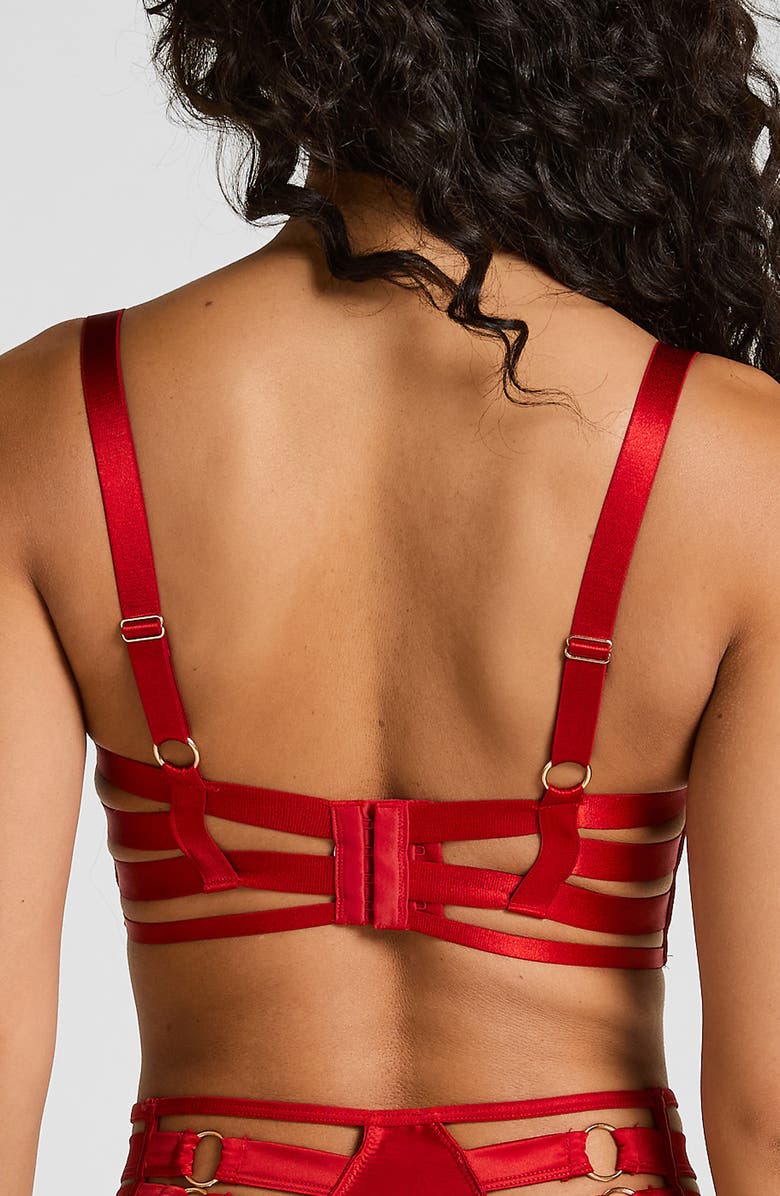 Hunkemöller Noeki Underwire Longline Bralette, Alternate, color, Chili Pepper
