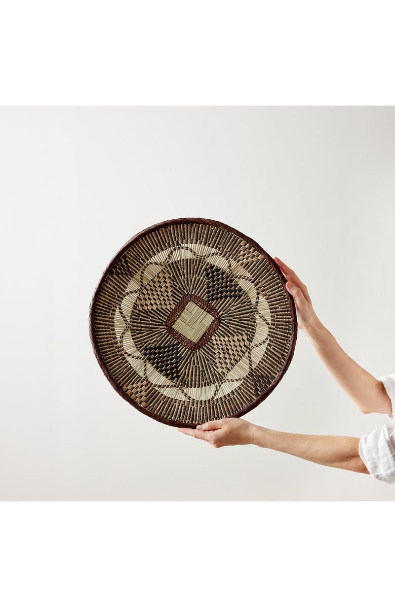 kanju Interiors Binga Lace Patterned Basket, Alternate, color, Natural 1