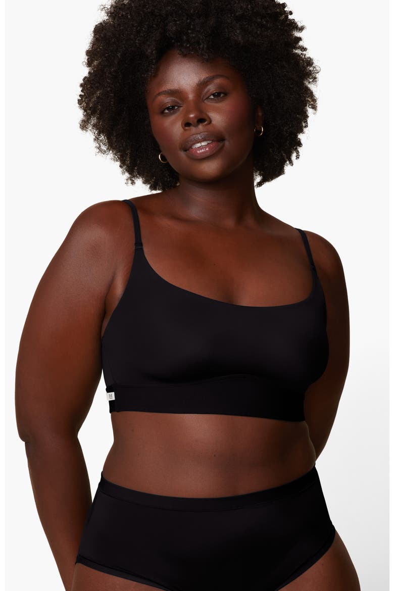 Bliss Scoop Bralette, Alternate, color, Black