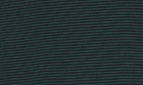 Vince Stripe Crewneck Long Sleeve Knit T-shirt In Green