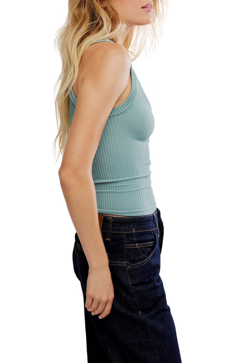 Free People Clean Slate Crop Tank, Alternate, color, Mineral Blue