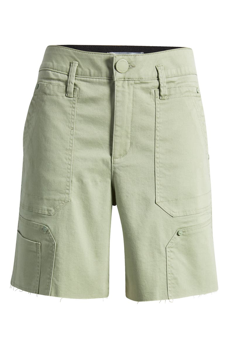 Wit & Wisdom 'Ab'Solution Sky Rise Raw Hem Denim Shorts, Alternate, color, Pistachio