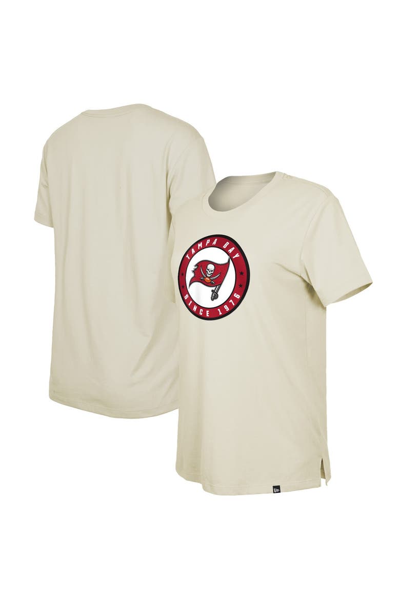 Women's New Era  Cream Tampa Bay Buccaneers 2023 NFL Draft T-Shirt, Main, color, Cream