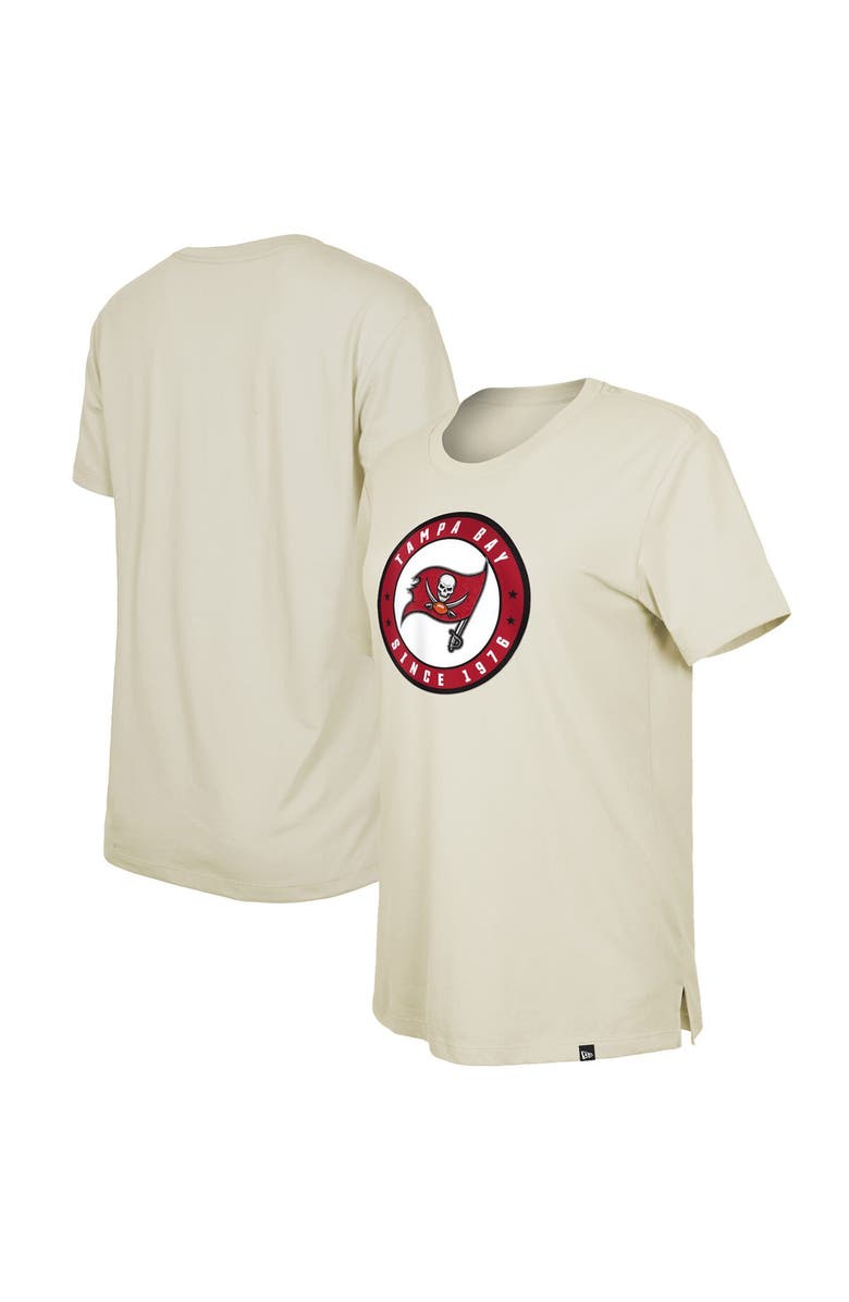 New Era Women's New Era Cream Tampa Bay Buccaneers 2023 NFL Draft T-Shirt, Main, color, Cream