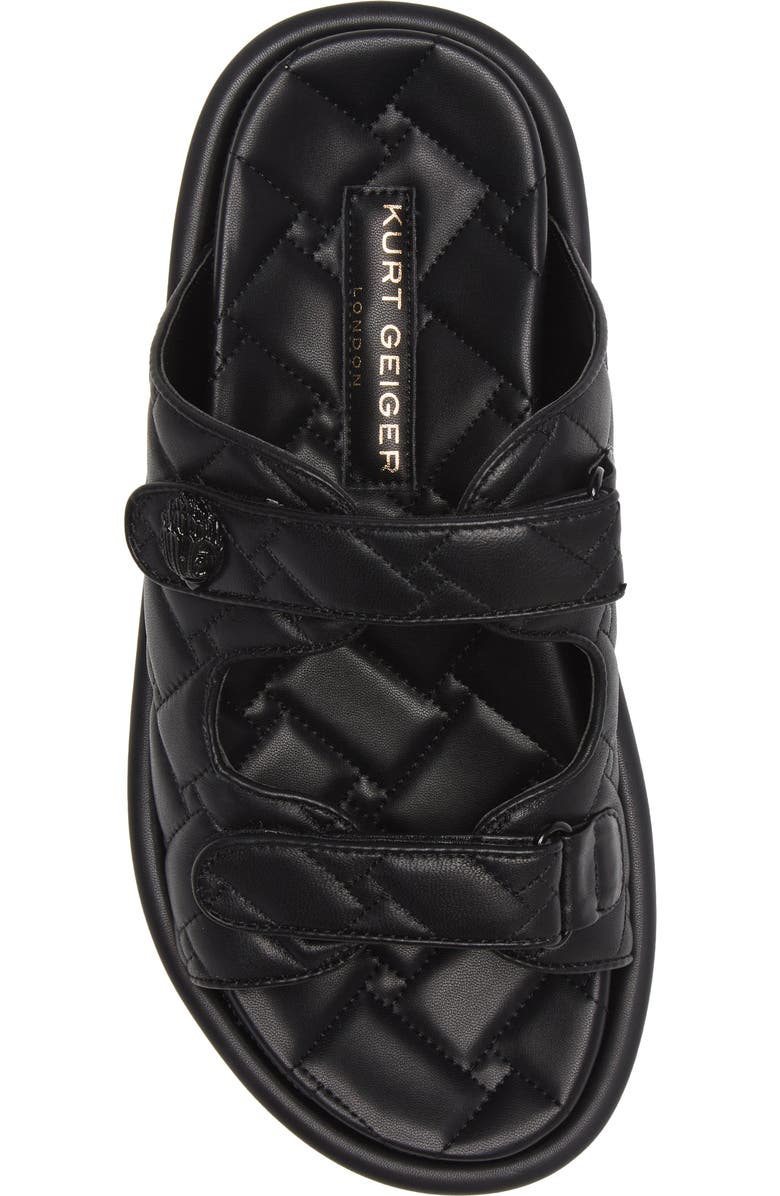 Kurt Geiger London Orson Box Quilt Slide Sandal, Alternate, color, Black