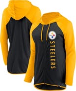FANATICS Women's Fanatics Branded Black/Gold Pittsburgh Steelers Forever Fan Full-Zip Hoodie