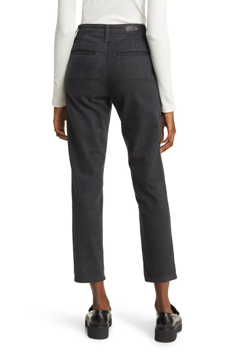 Caden High Waist Stretch Crop Slim Straight Leg Jeans, Alternate, color, CHARCOAL STONE