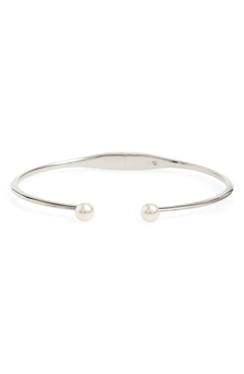 Nadri Faux Pearl Station Cuff, Main, color, 