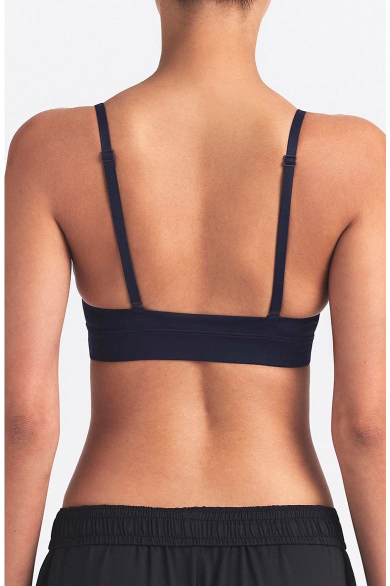 Shine Triangle Bra, Alternate, color, NAVY