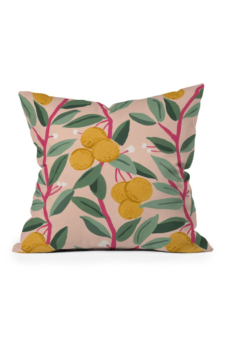 Arancia Throw Pillow, Main, color, PINK