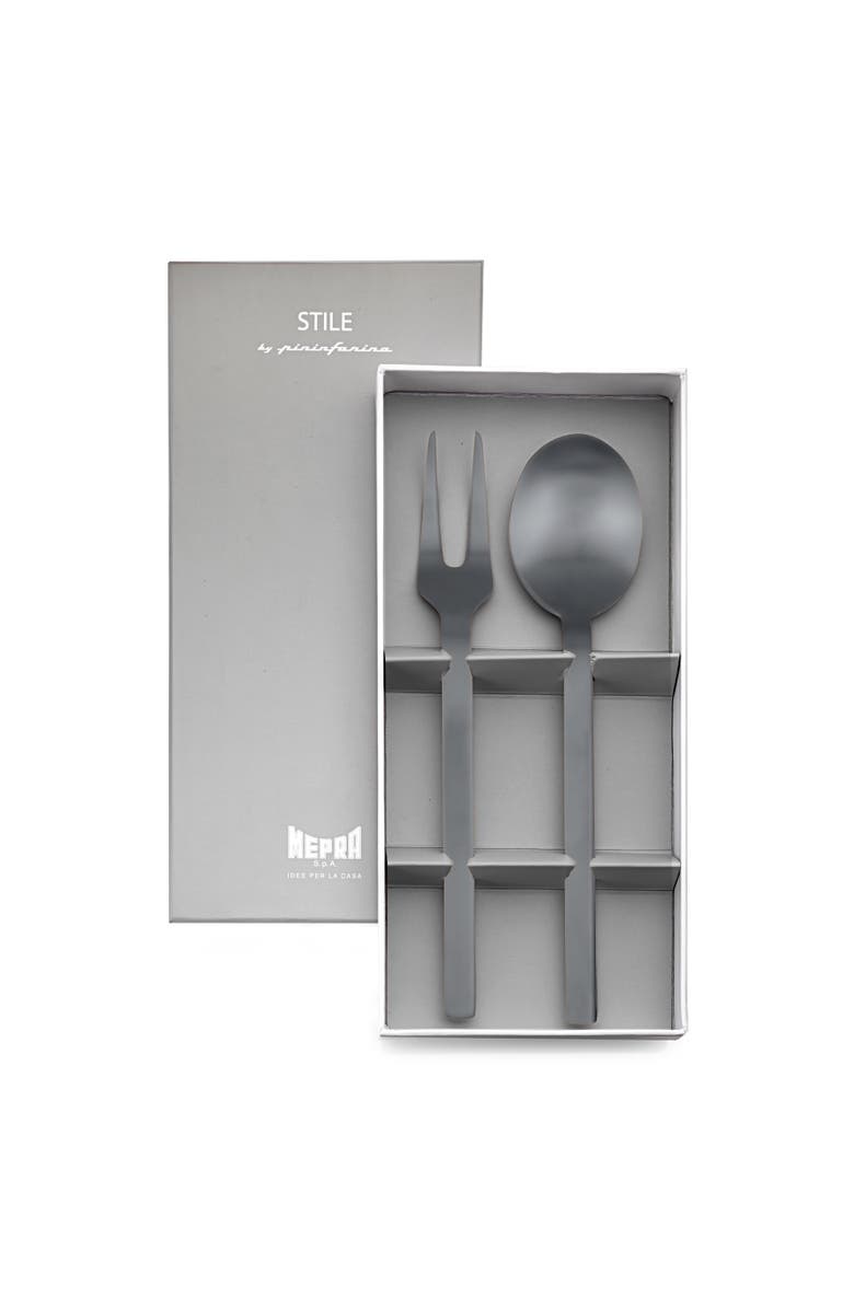 Mepra Stile By Pininfarina Serving Set - 2 Pieces, Main, color, Ice Black Gold