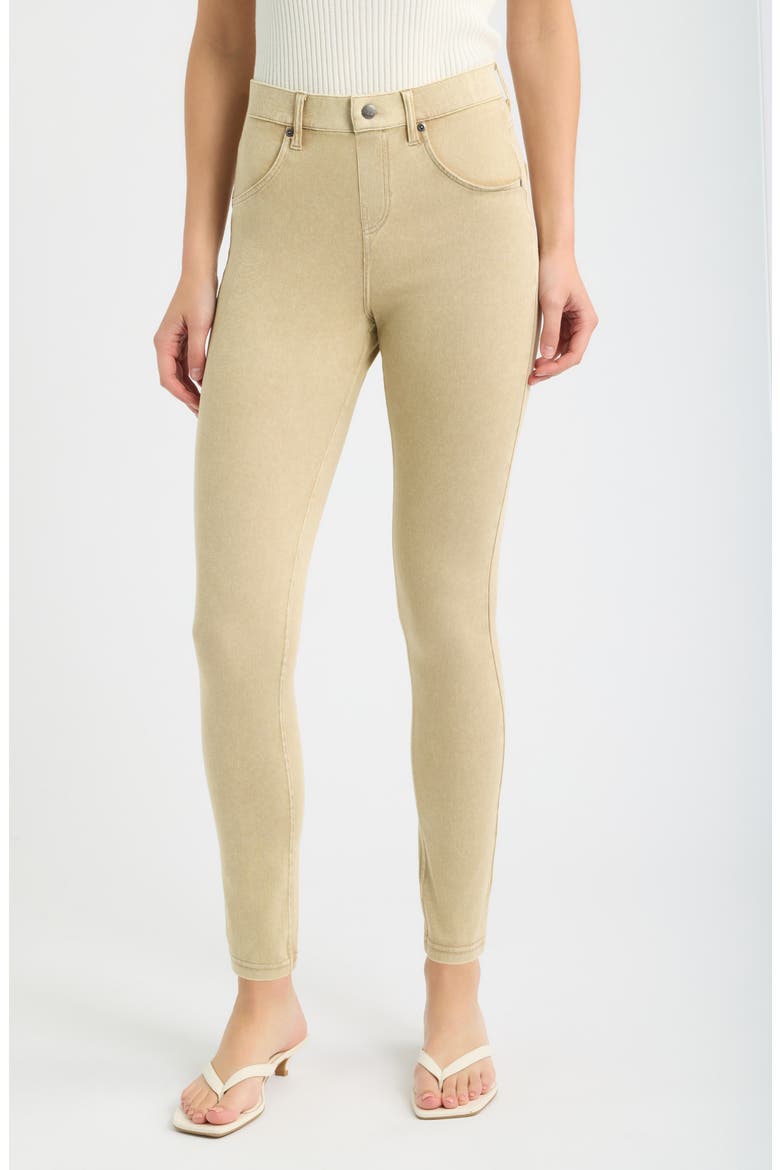 Ultrasoft Denim Leggings, Main, color, TAUPE ACID WASH