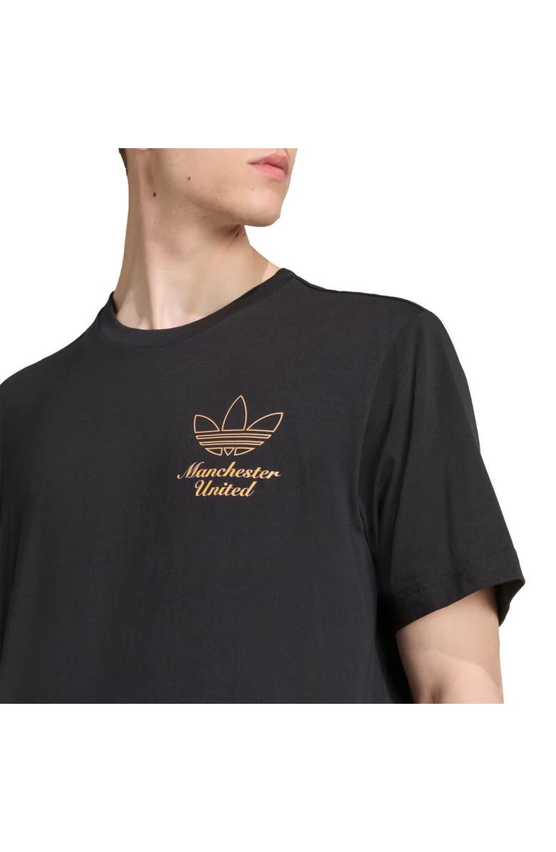 adidas Men's adidas Black Manchester United Terrace Icons Collection Graphic T-Shirt, Alternate, color, Black