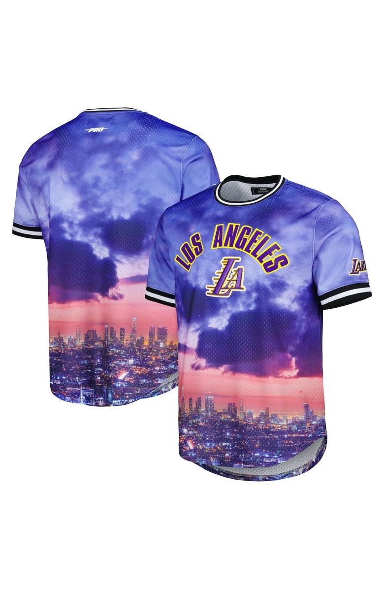 PRO STANDARD Men's Pro Standard Los Angeles Lakers Cityscape Stacked Logo T-Shirt, Main, color, Black