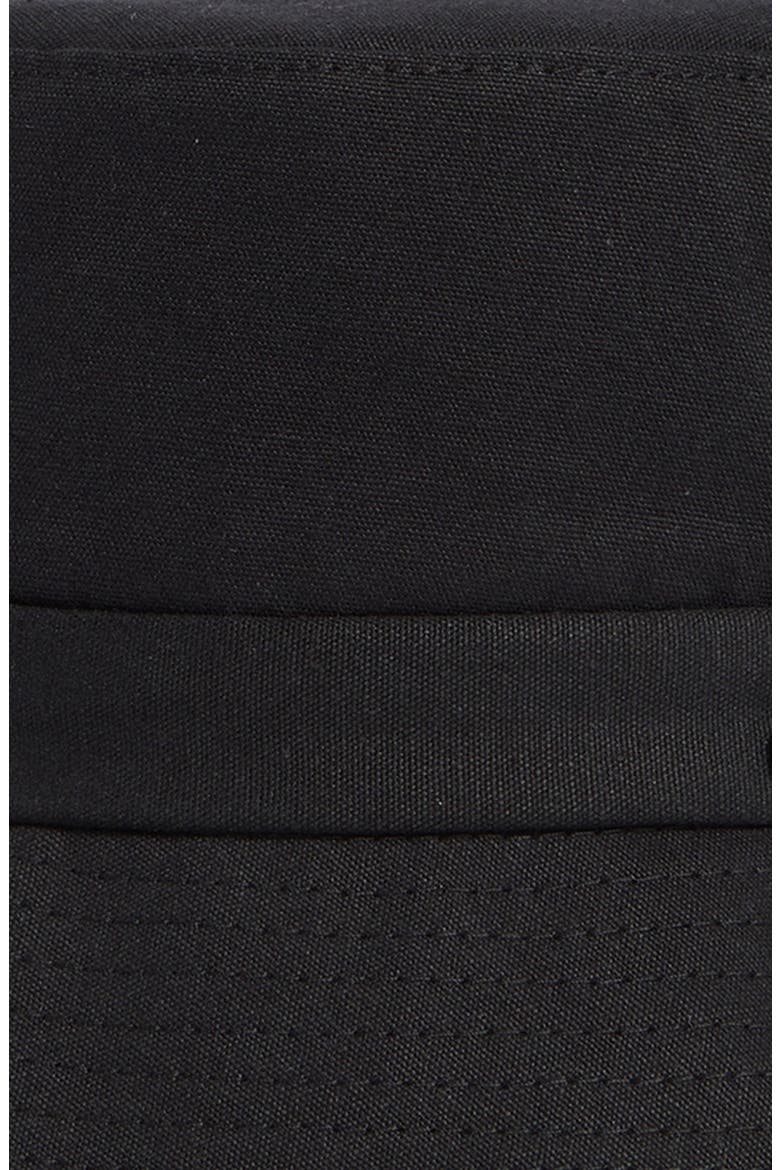Adjustable Tie Cotton Canvas Bucket Hat, Alternate, color, BLACK