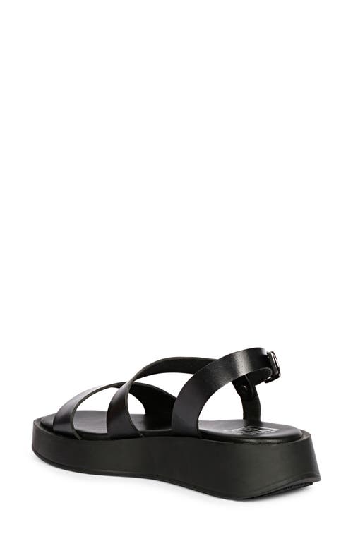 Saint G Nasrin Ankle Strap Platform Wedge Sandal In Black