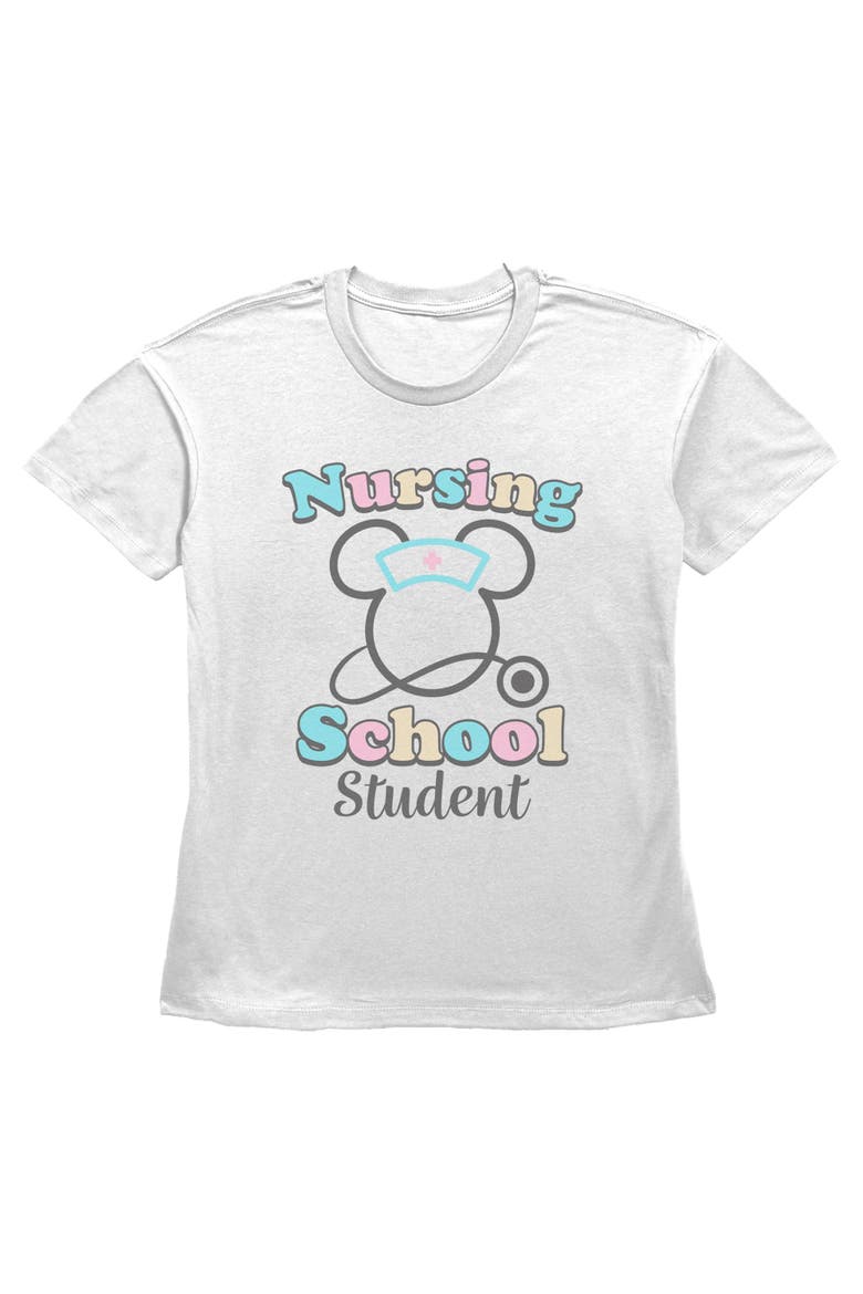 Women's Nursing School Student Short Sleeve Straight Fit T-Shirt, Main, color, White