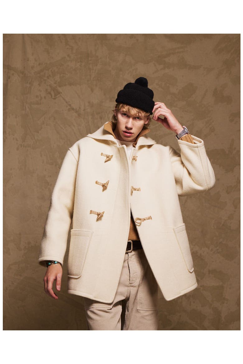 Duffle Virgin Wool Jacket, Alternate, color, OFF WHITE